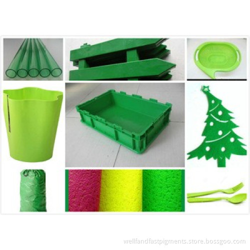 injection grade plastic green masterbatch